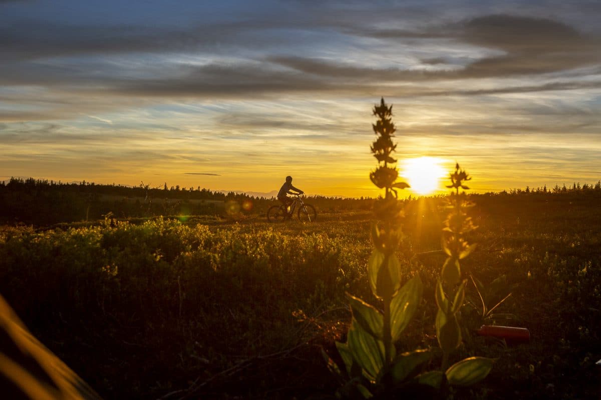 VTTistes etCoucher de soleil sur le Parc naturel régional Livradois-Forez