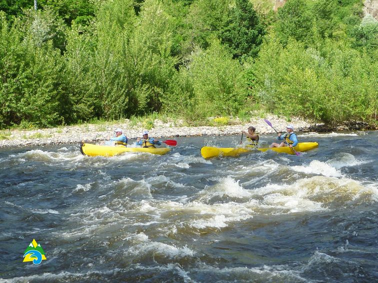 Descend the Allier River by canoe