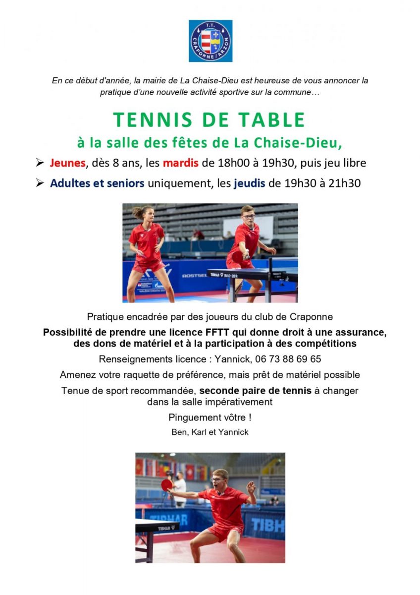 EVE- Tennis de table -Affiche