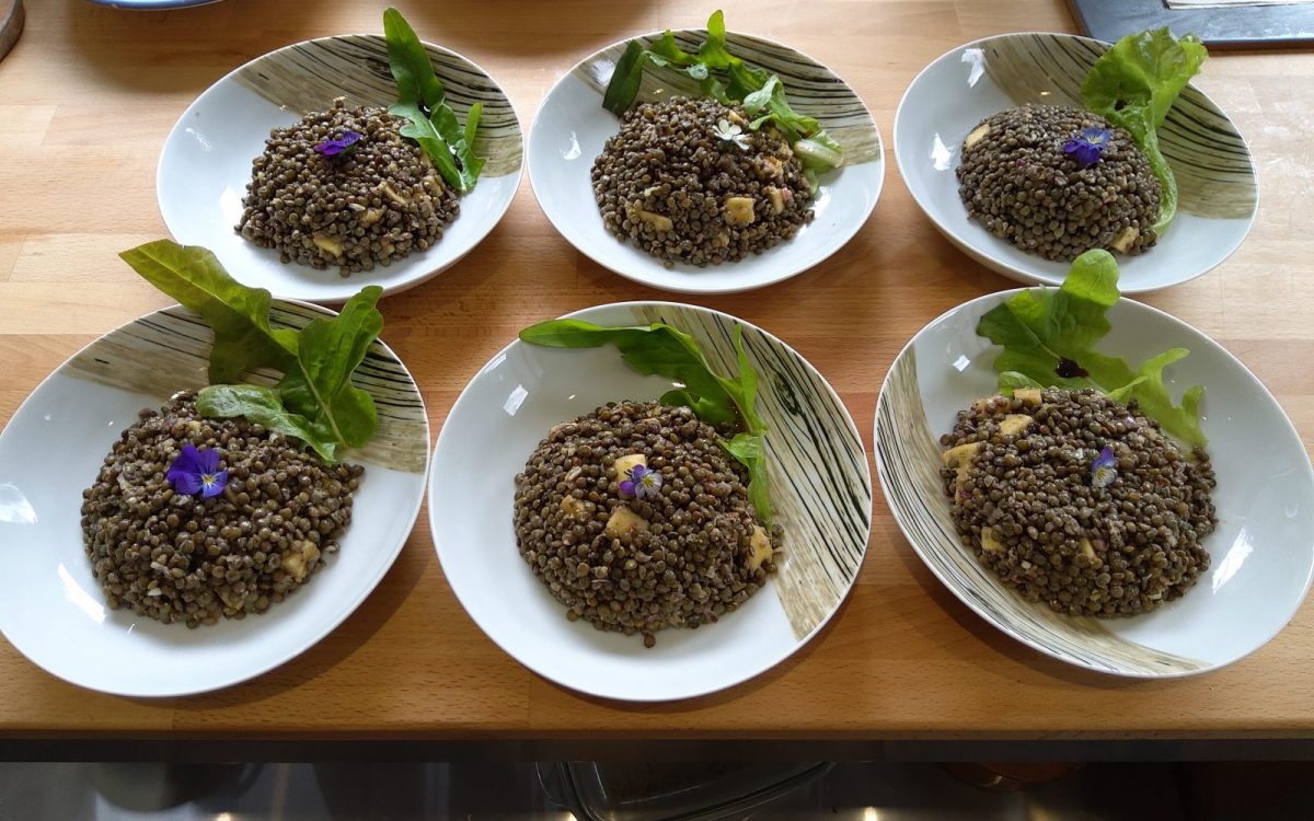 ACT-Ateliers Cuisine végétarienne et Nature-salade de lentilles