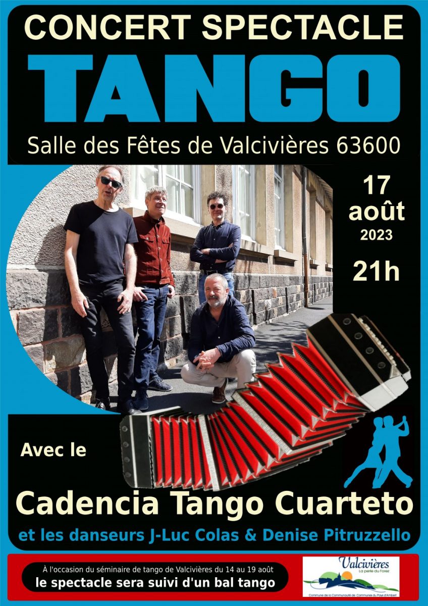 Affiche concert Cuarteto Cadencia Tango