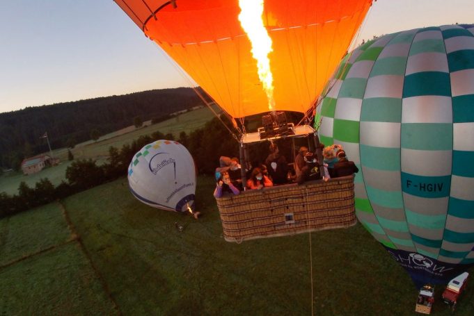 Enjoy a hot air balloon baptism and unusual accommodation